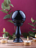 90mm Coloured Crystal Ball with Wooden Stand