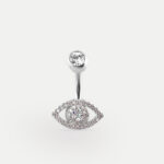 AB Gem Evil Eye Navel Barbell 14G