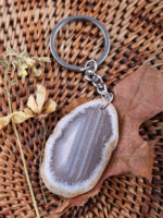 Agate Slice Keyring