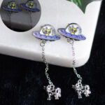 Alien Abduction Dangle Earrings Glow in the Dark