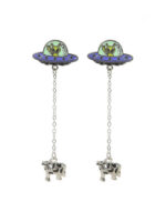Alien Abduction Dangle Earrings Glow in the Dark - Image 3