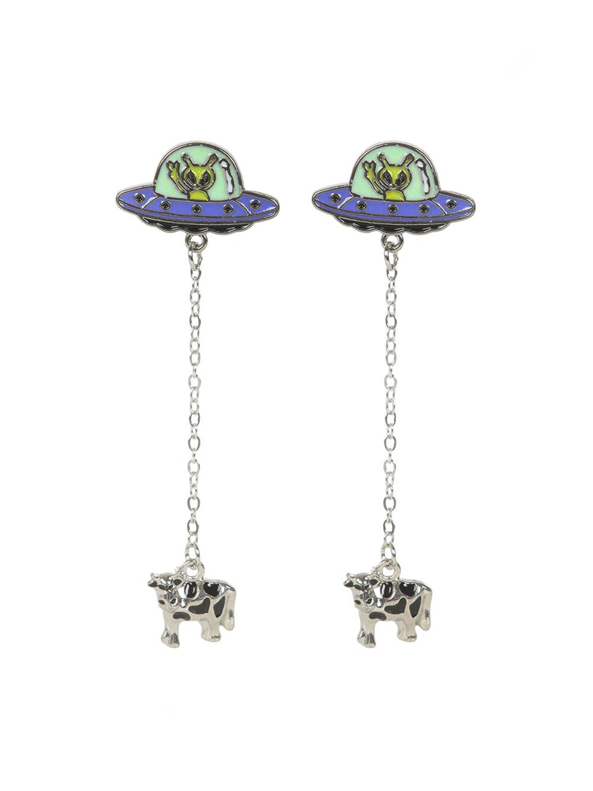 Alien Abduction Dangle Earrings Glow in the Dark - Image 3
