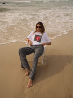 Asta - Seersucker Wide Leg Pant - Image 2