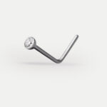 Clear Gem Nose L Bend 22G