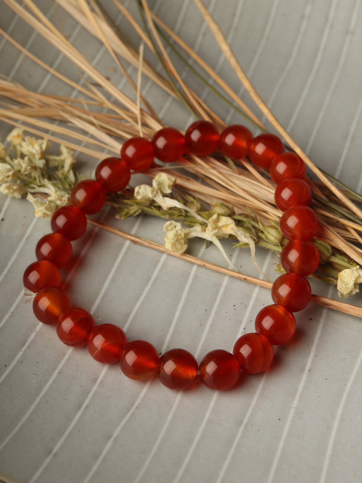 Crystal_Bead_Bracelet_Carnelian-Image_1.jpg Crystal Bead Bracelet - Image 1