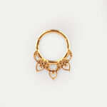 Filigree Heart Hinged Ring 16G