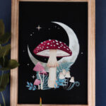 Forest Mushroom Wooden Framed Wall Art