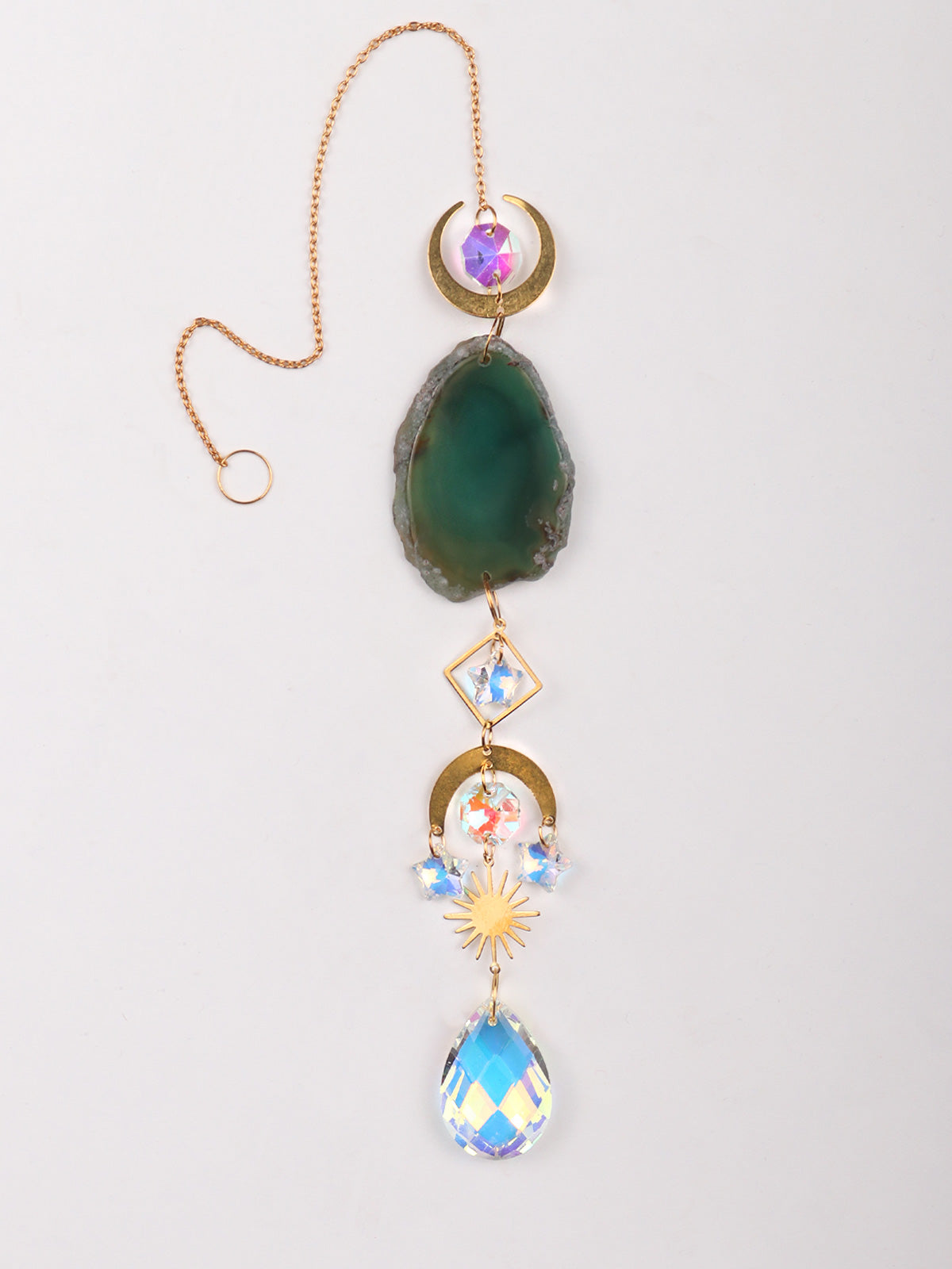 Gold_Accent_Suncatcher_Green_Agate-Image_1.jpg Gold Accent Suncatcher - Image 1