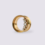 Gold Clear Gem Tunnel 19mm