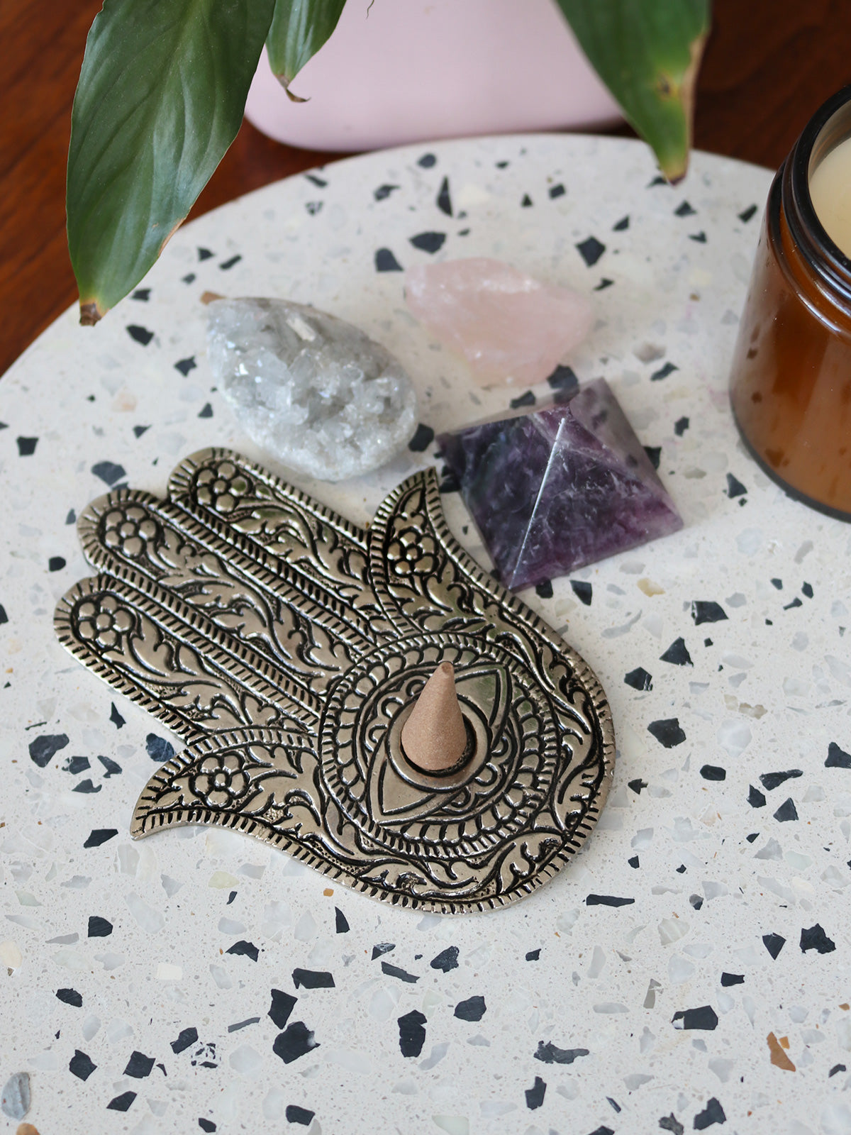 Hamsa_Hand_Incense_Holder_Silver_One_Colour-Image_1.jpg Hamsa Hand Incense Holder Silver - Image 1