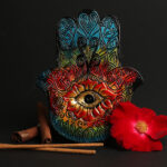 Hamsa Hand Multicolour Incense Holder