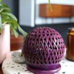 Incense Cone & Tealight Holder Ball Purple