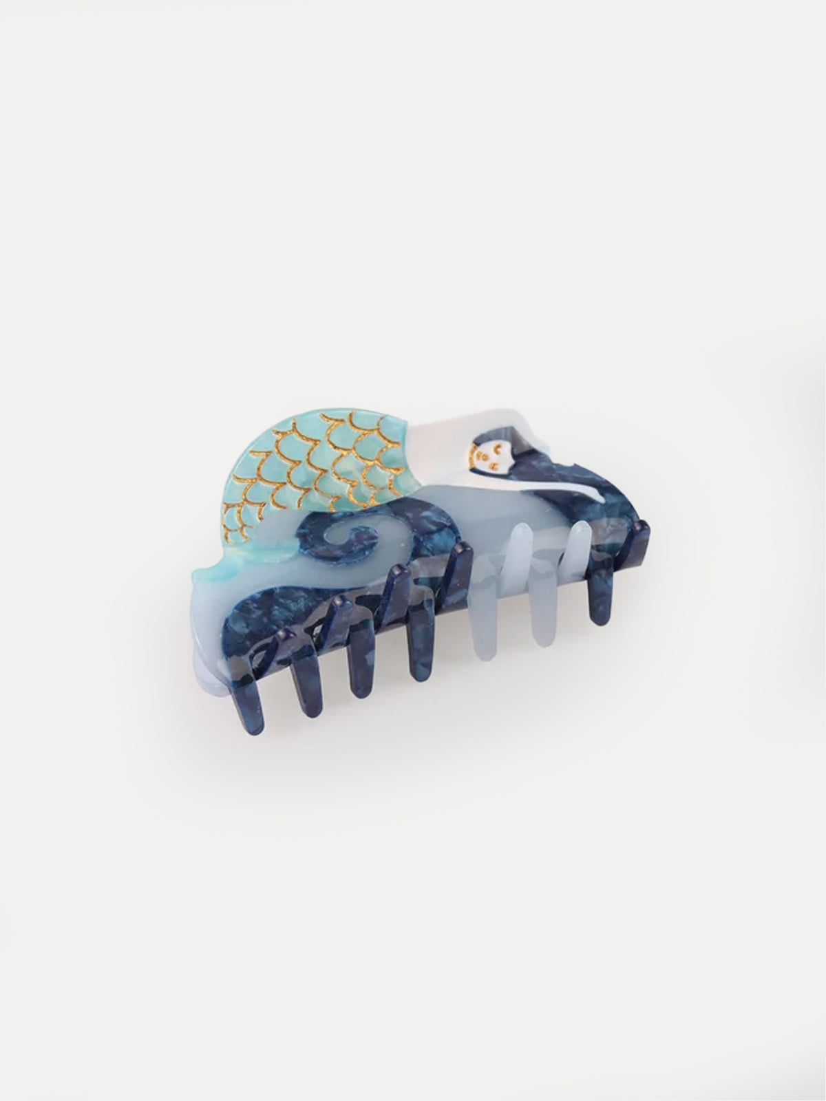 Mermaid_Eco_Hair_Claw_Blue-Image_1.jpg Mermaid Eco Hair Claw - Image 1