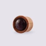 Olive Wood Amethyst Plug 12mm