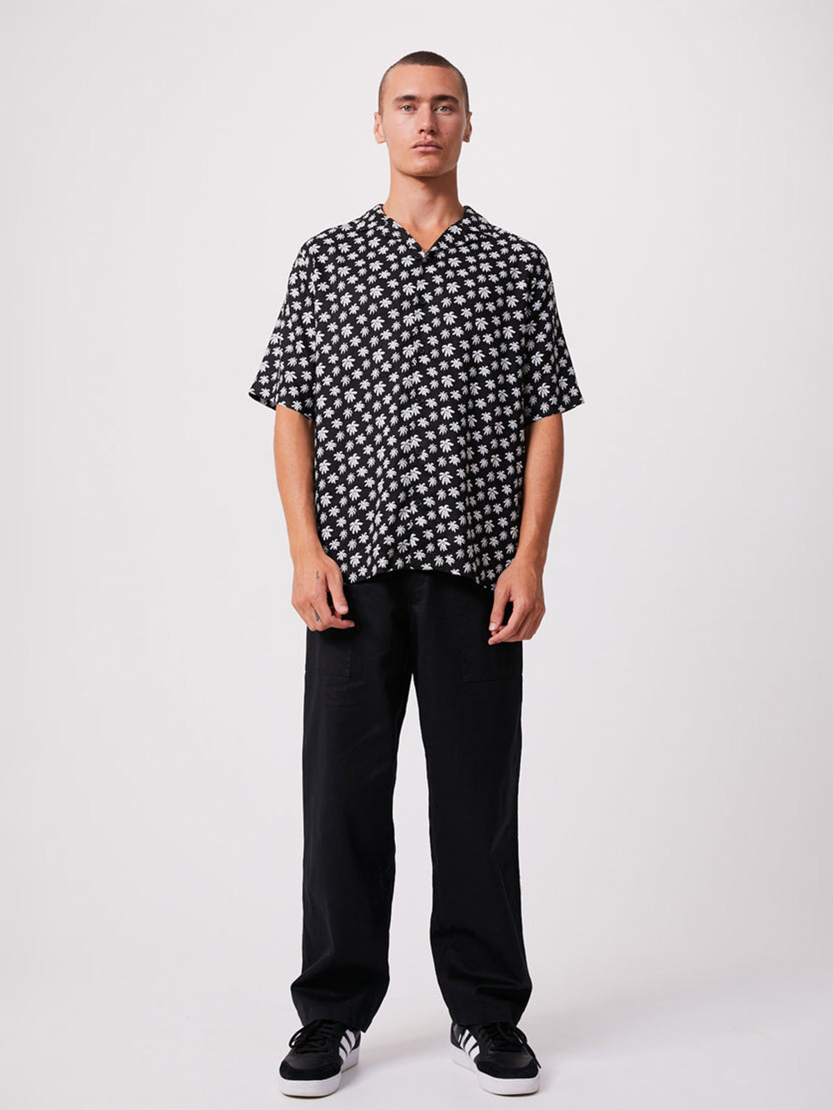 Pascale - Unisex Hemp Cuban Short Sleeve Shirt - Image 3