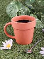 Plant Pot Ceramic Mug and Shovel Spoon