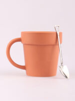 Plant Pot Ceramic Mug and Shovel Spoon - Image 2