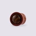 Red Saba Wood Tiger Glass Plug 10mm