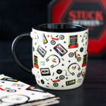 Retro 80s Print Rounded Ceramic Mug