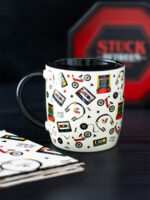Retro 80s Print Rounded Ceramic Mug