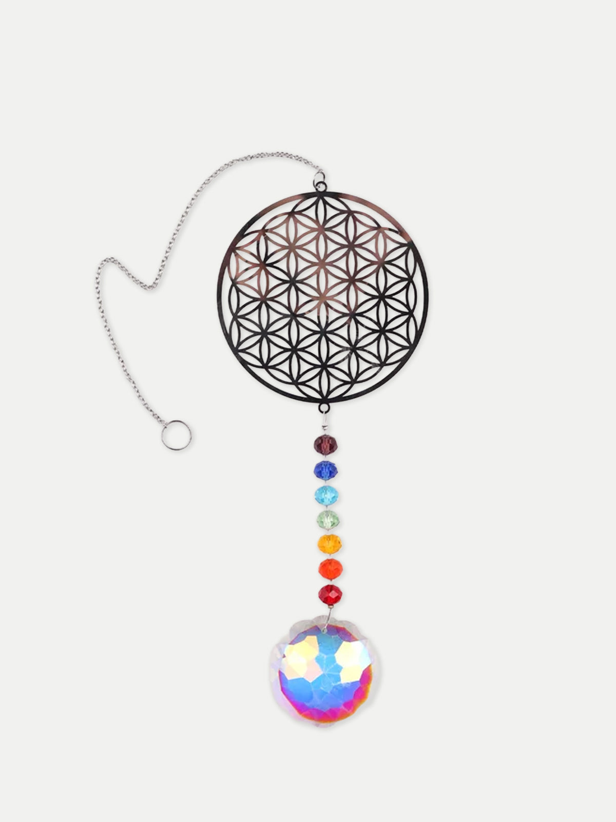 Silver_Accent_Suncatcher_Flower_of_Life-Image_1.jpg Silver Accent Suncatcher - Image 1