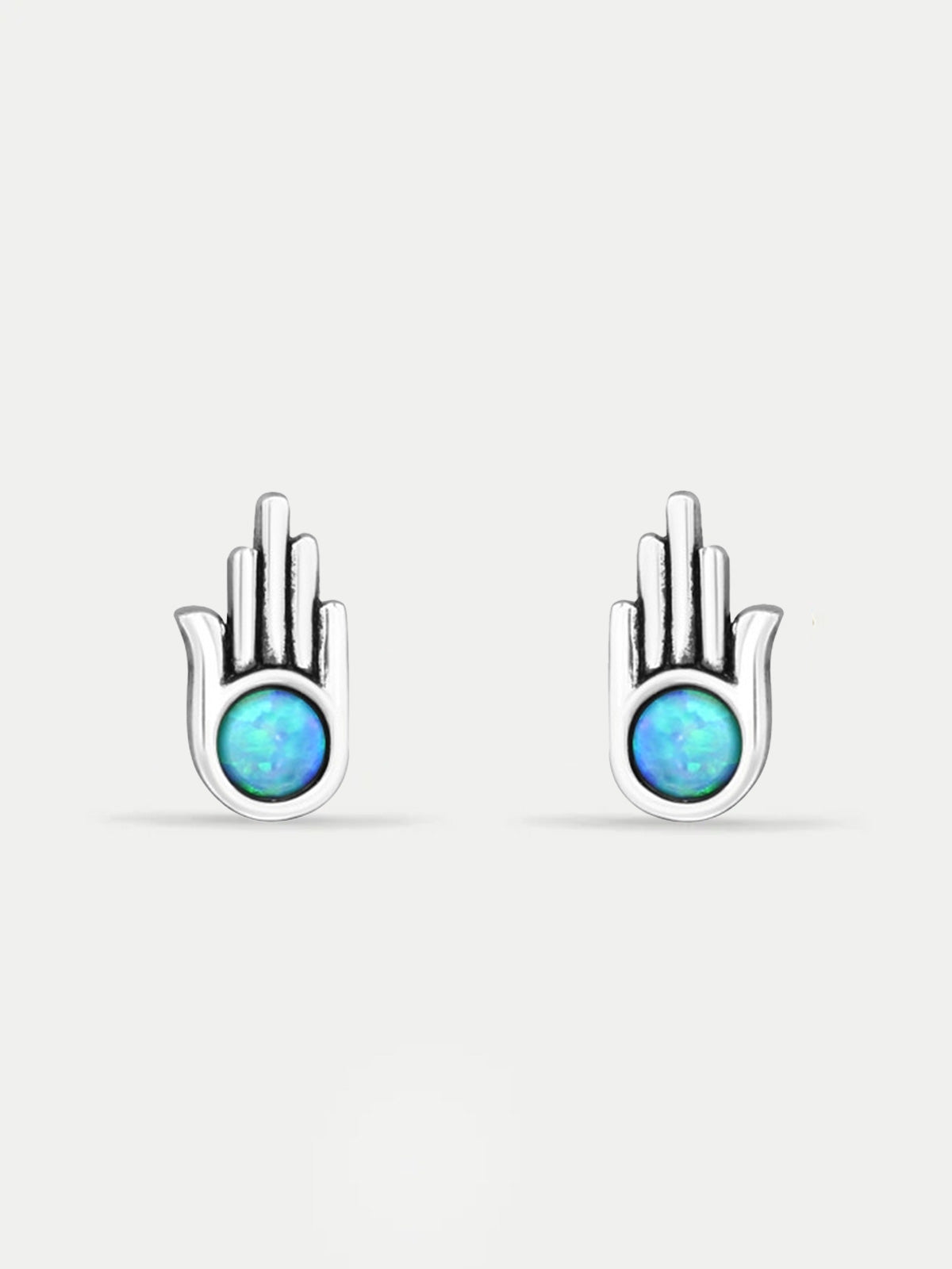 Sterling_Silver_Opal_Hamsa_Stud_Earrings_Silver-Image_1.jpg Sterling Silver Opal Hamsa Stud Earrings - Image 1