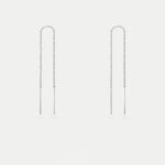 Sterling Silver Thread Through Drop Earring
