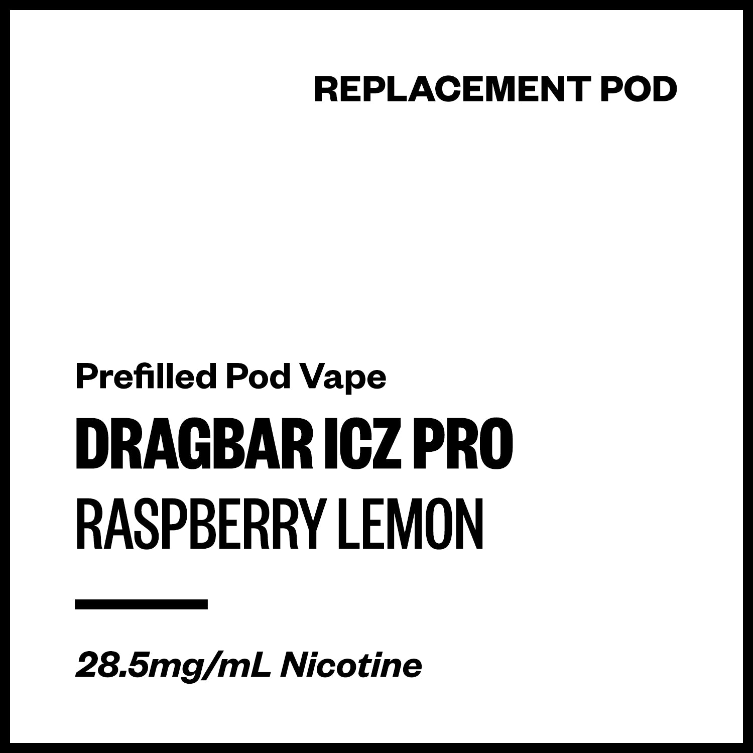 dragbar-icz-pro-pod-raspberry-lemon.jpg Dragbar ICZ Pro - Raspberry Lemon (Replacement Pod) - Image 1
