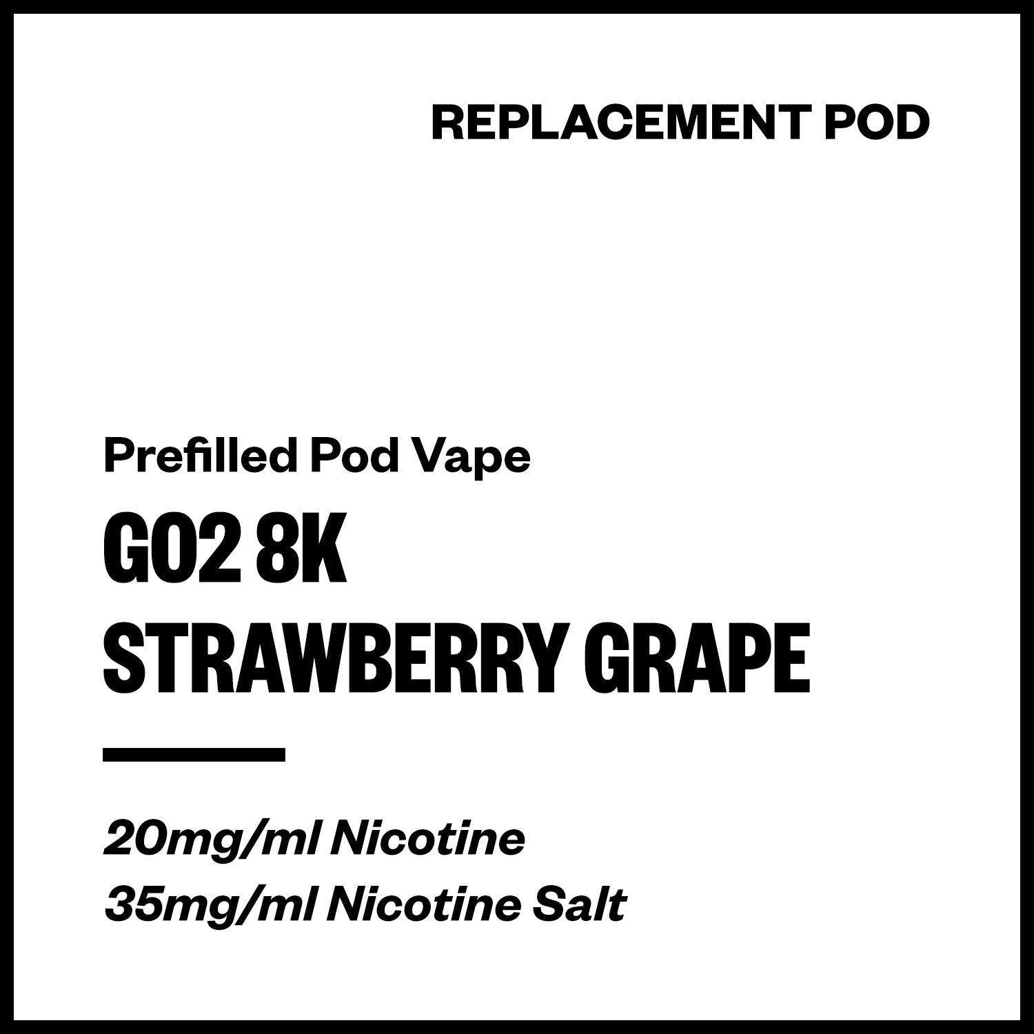go2-8k-prefilled-pod-strawberry-grape.jpg Go2 8K / IGET Bar Plus - Strawberry Grape (Replacement Pod) - Image 1