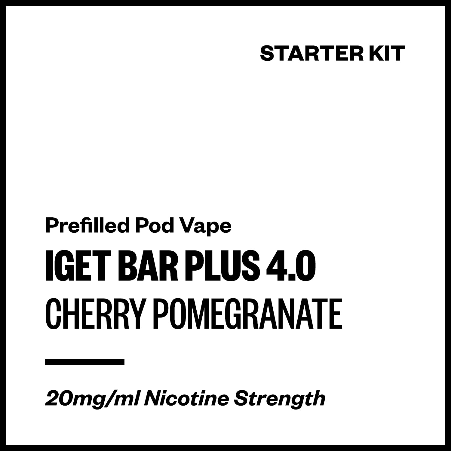 iget-bar-plus-4-kit-cherry-pomegranate.jpg IGET Bar Plus 4.0 - Cherry Pomegranate (Starter Kit) - Image 1