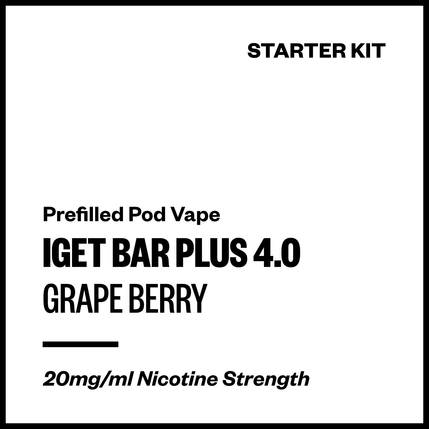 iget-bar-plus-4-kit-grape-berry.jpg IGET Bar Plus 4.0 - Grape Berry (Starter Kit) - Image 1