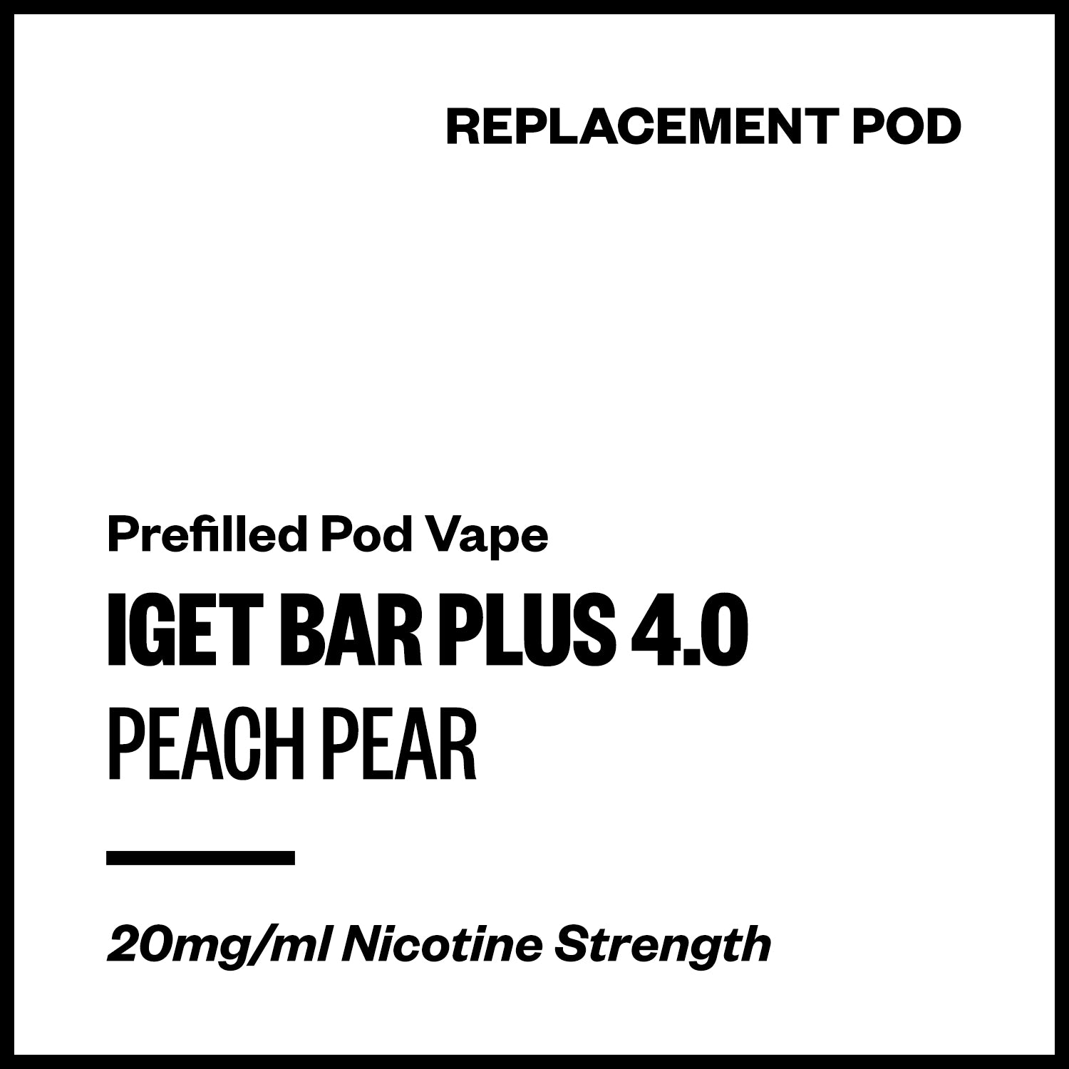 iget-bar-plus-4-pod-peach-pear.jpg IGET Bar Plus 4.0 - Peach Pear (Replacement Pod) - Image 1