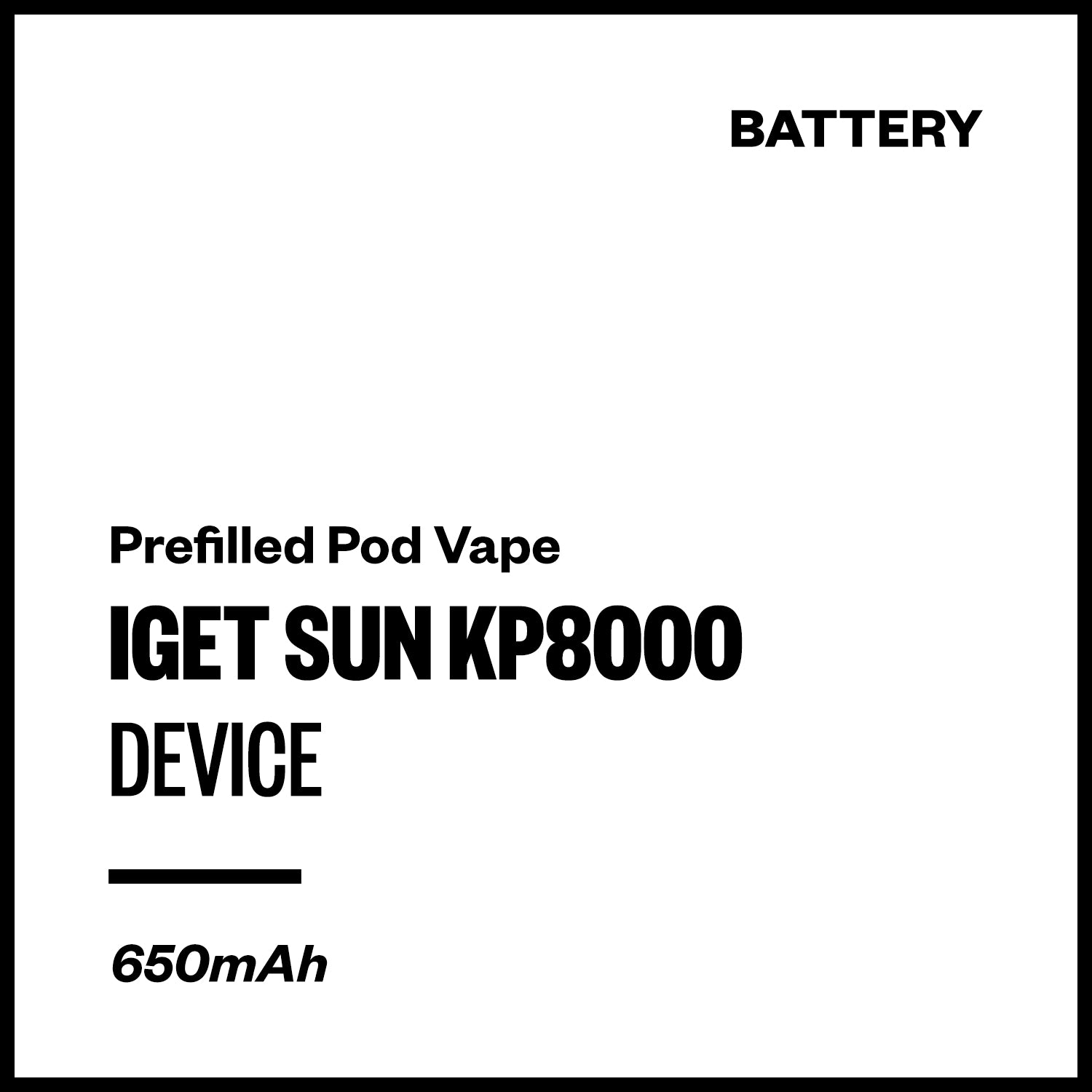 iget-sun-kp8000-device.jpg IGET Sun KP8000 - Device (Battery Only) - Image 1