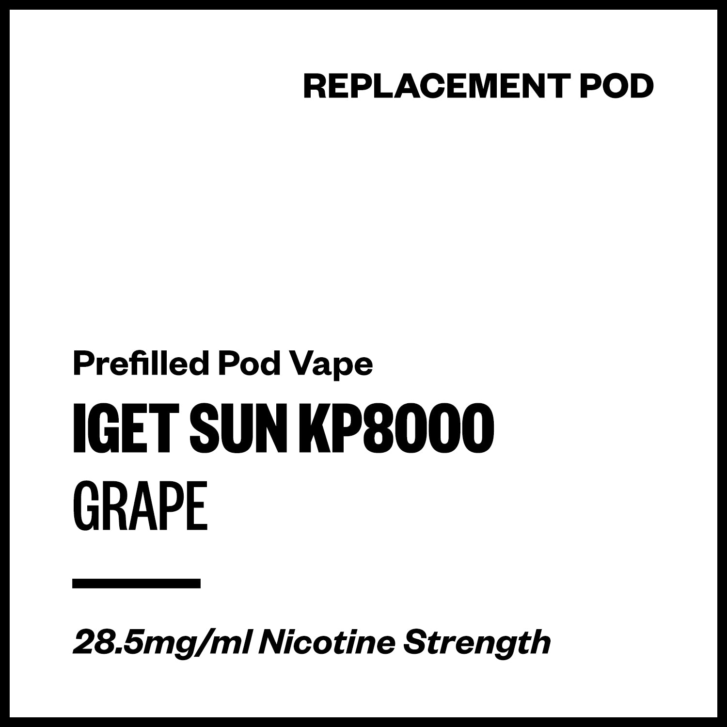 iget-sun-kp8000-grape.jpg IGET Sun KP8000 - Grape (Replacement Pod) - Image 1