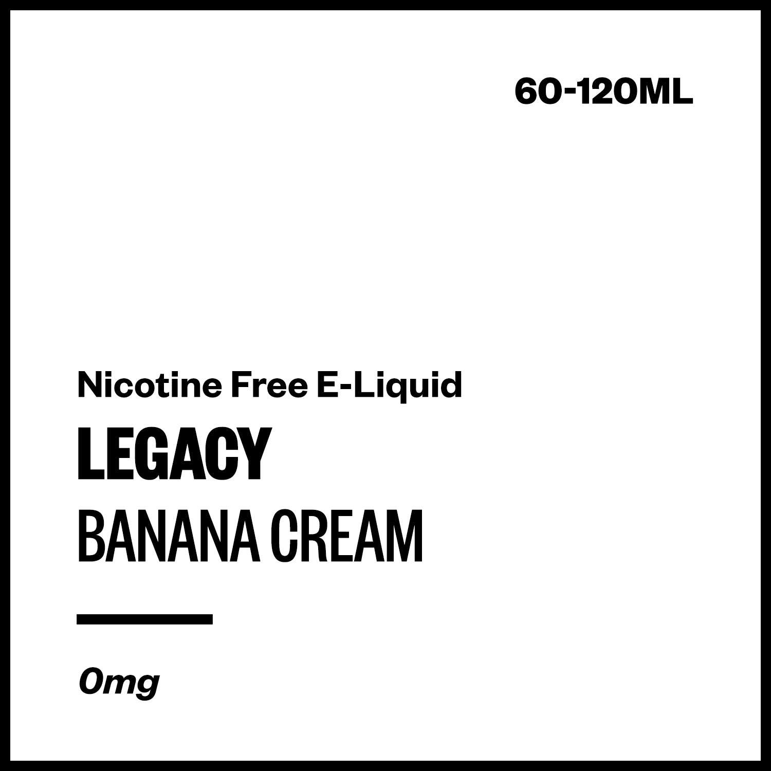 legacy-banana-cream-e-liquid-no-nicotine.jpg Legacy - Banana Cream (Nicotine Free E-Liquid) - Image 1