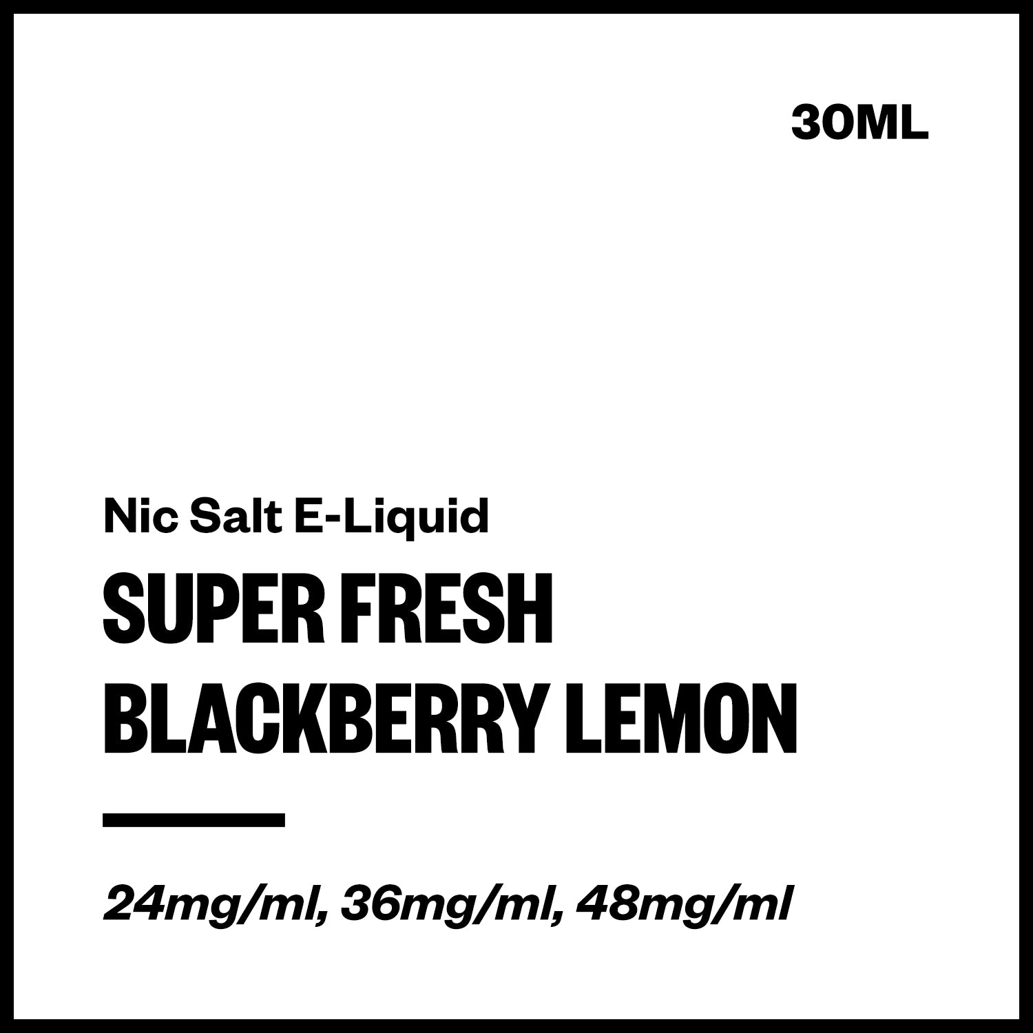 super-fresh-salts-blackberry-lemon.jpg Super Fresh - Blackberry Lemon (Nic Salt E-Liquid 30ml) - Image 1