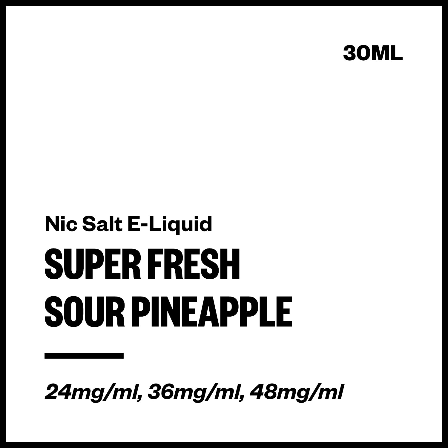 super-fresh-salts-sour-pineapple.jpg Super Fresh - Sour Pineapple (Nic Salt E-Liquid 30ml) - Image 1