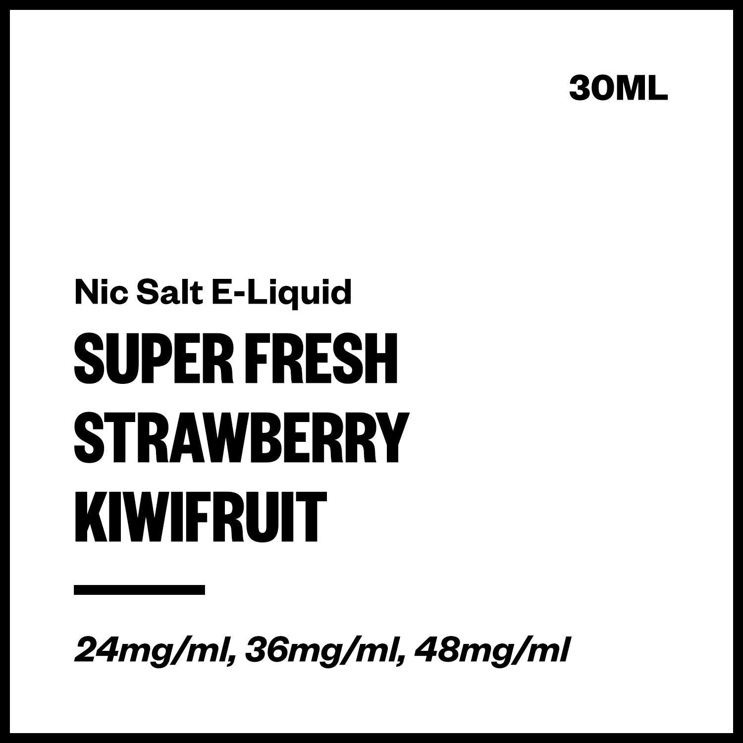 super-fresh-salts-strawberry-kiwifruit.jpg Super Fresh - Strawberry Kiwifruit (Nic Salt E-Liquid 30ml) - Image 1
