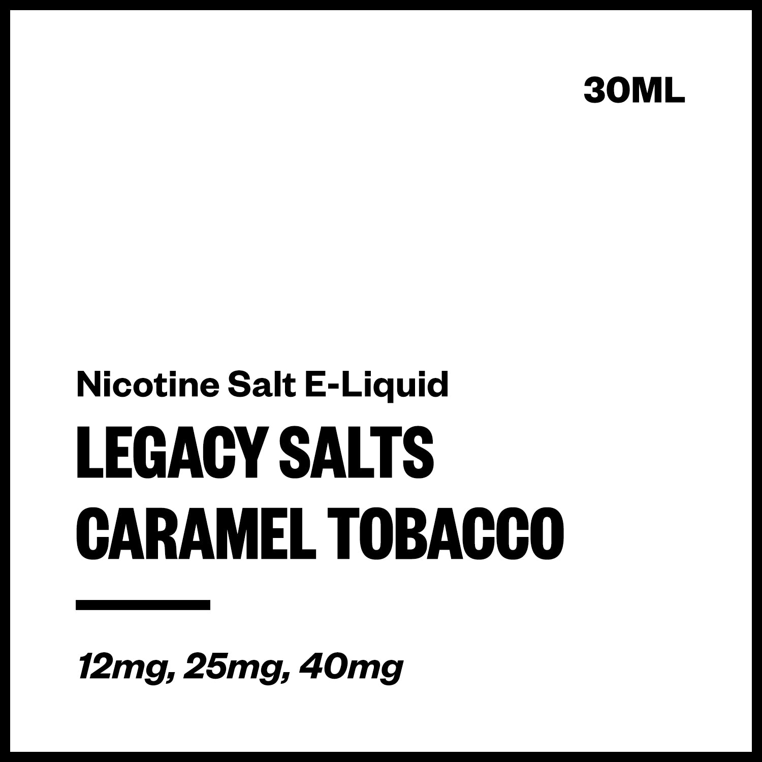 vapourium-legacy-salts-caramel-tobacco.jpg Legacy Salts - Caramel Tobacco (Nic Salt E-Liquid) - Image 1