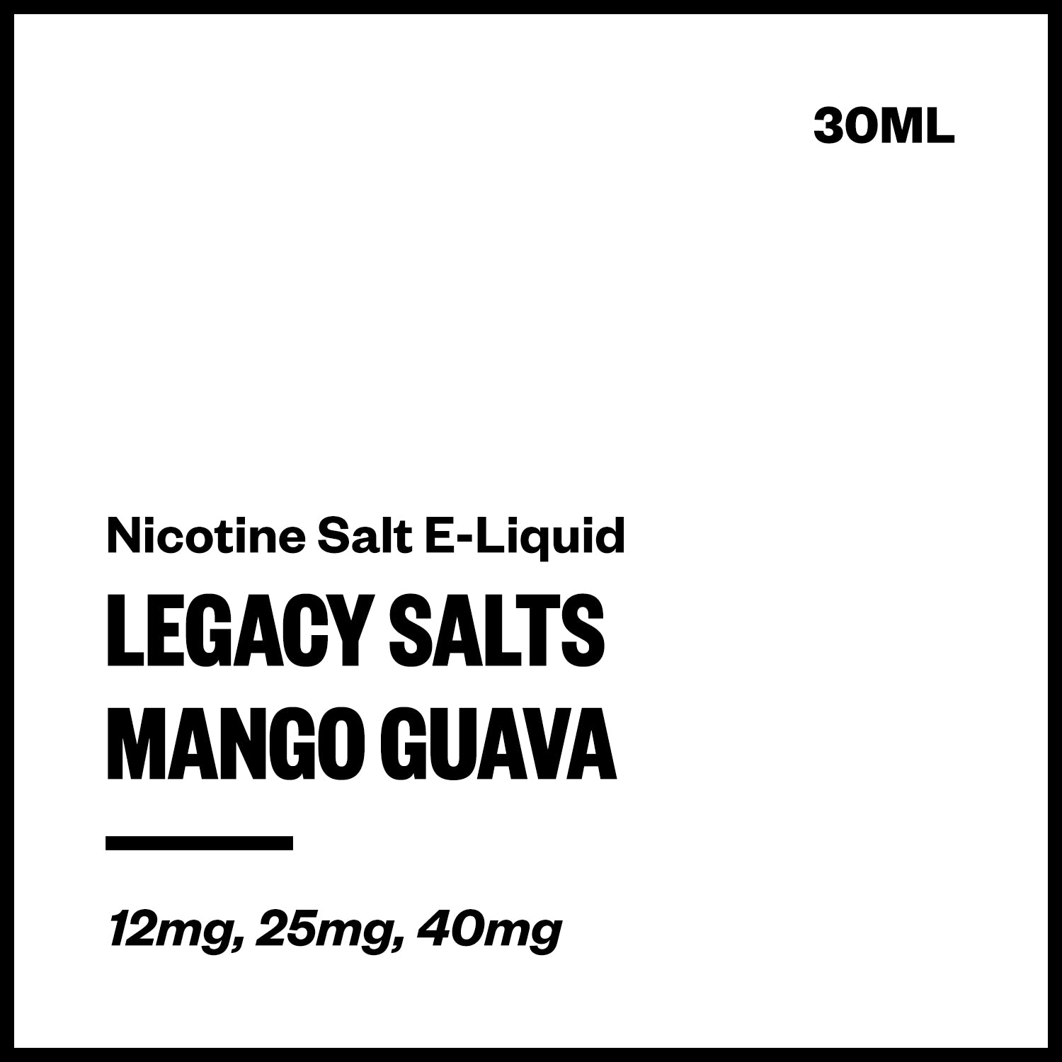 vapourium-legacy-salts-mango-guava.jpg Legacy Salts - Mango Guava (Nic Salt E-Liquid) - Image 1