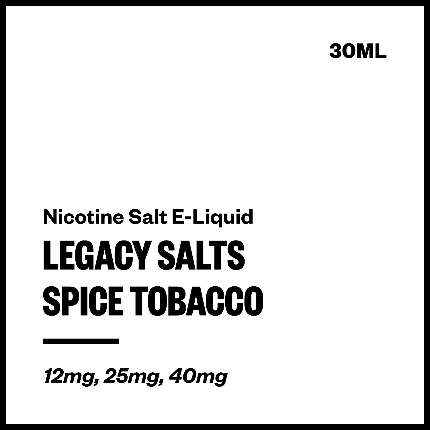 vapourium-legacy-salts-spice-tobacco.jpg Legacy Salts - Spice Tobacco (Nic Salt E-Liquid) - Image 1