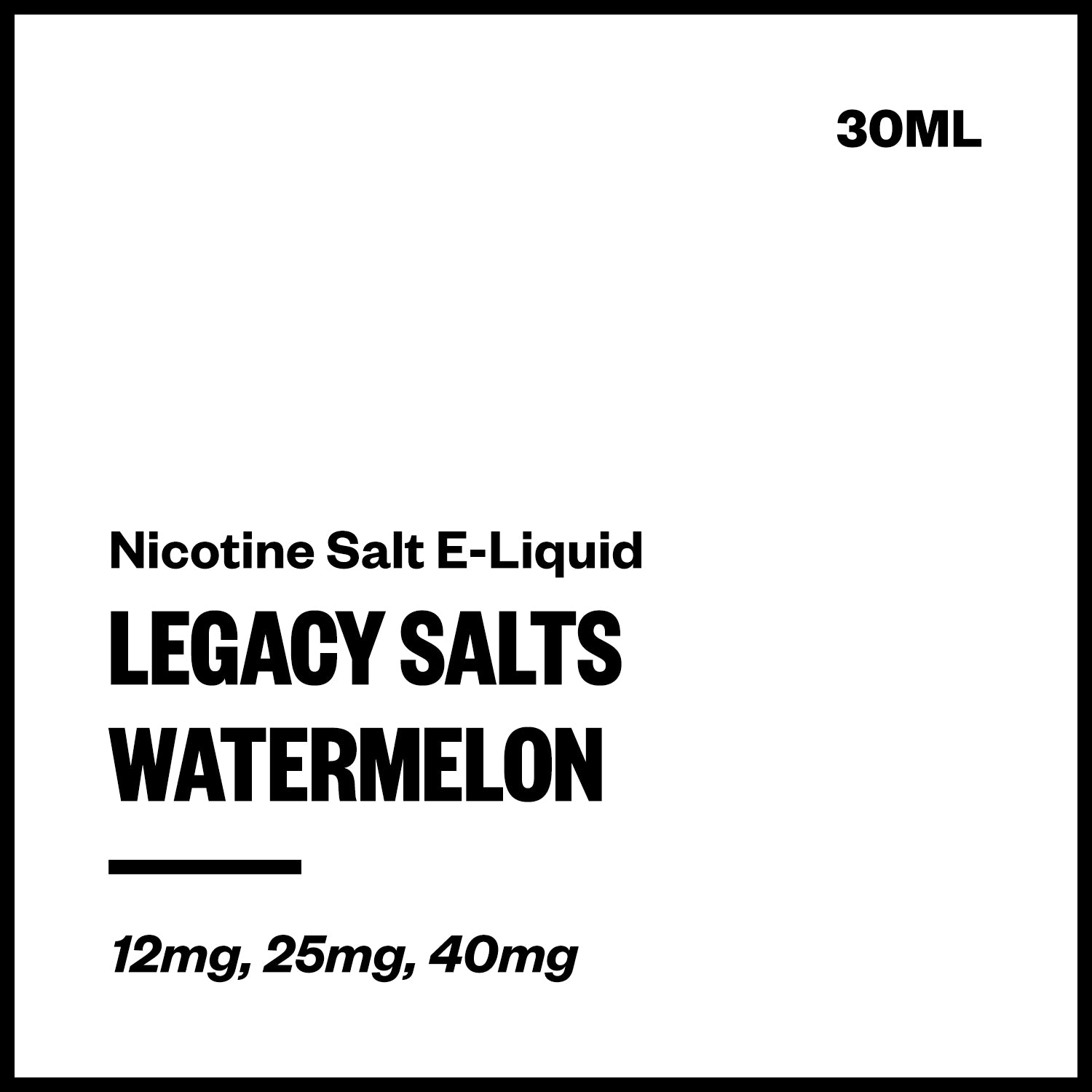 vapourium-legacy-salts-watermelon.jpg Legacy Salts - Watermelon (Nic Salt E-Liquid) - Image 1
